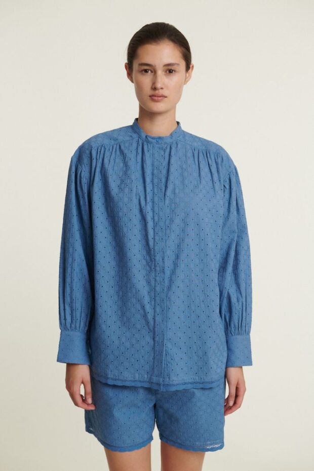 BLUSE ADIE SS SHIRT QUIET HARBOR