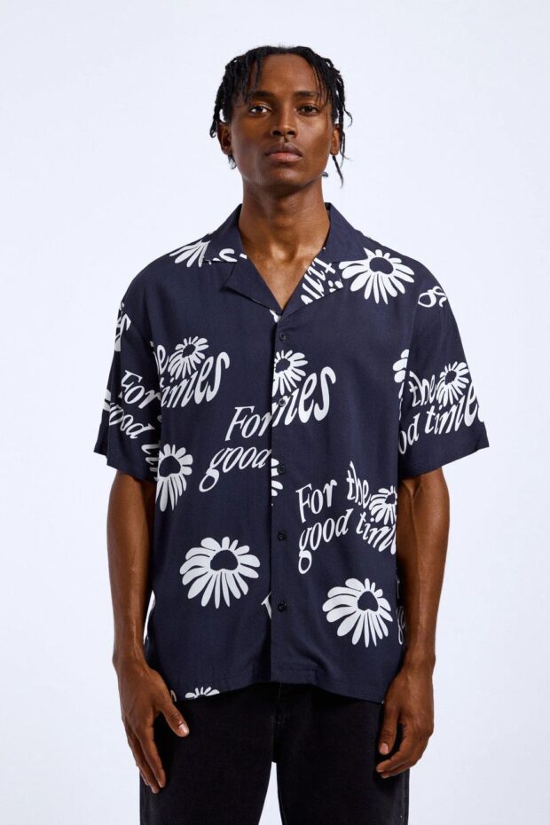 HEMD MADI SHIRT NAVY FLOWER