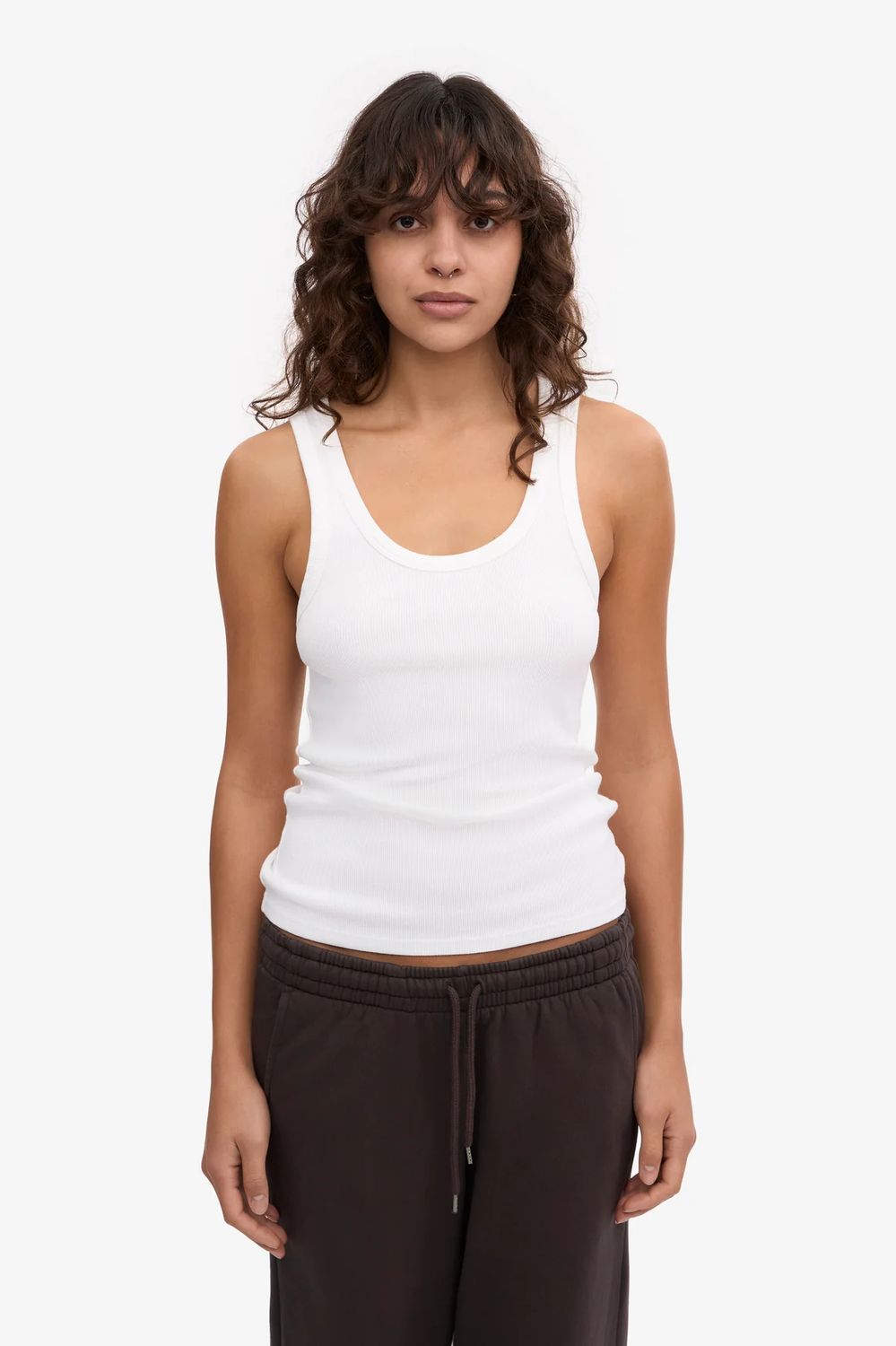 TANK TOP ORGANIC RIB OPTICAL WHITE