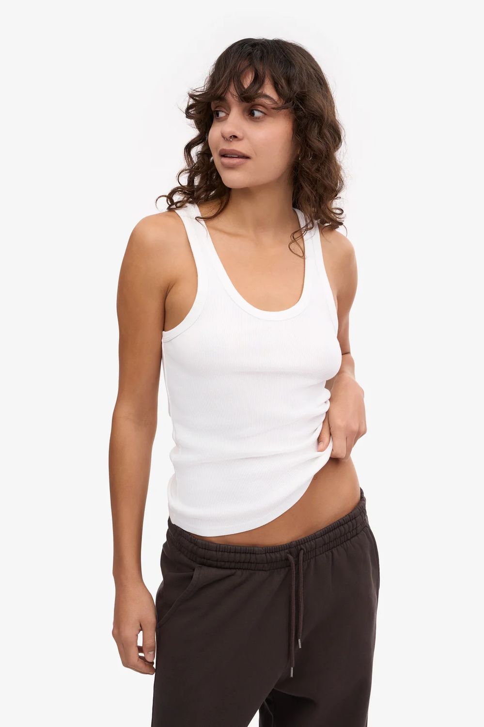 TANK TOP ORGANIC RIB OPTICAL WHITE – Bild 4