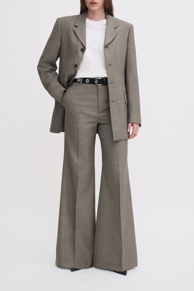 HOSE 31424 WOOL BLEND FLARE 0221 TAUPE