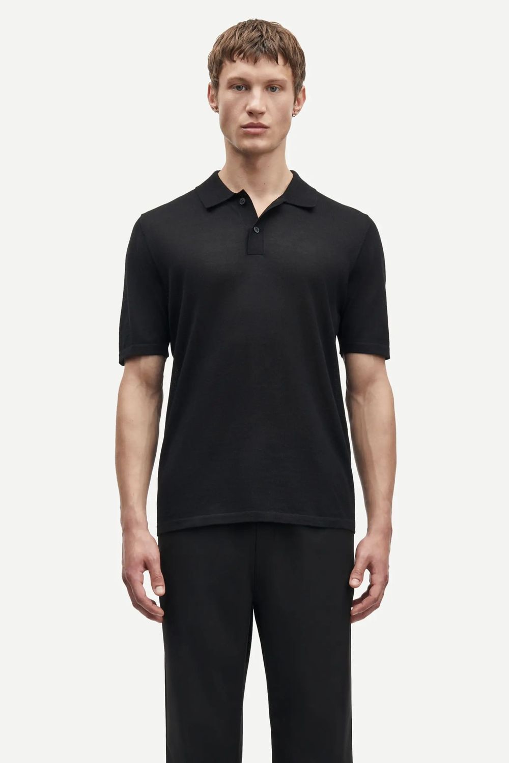 POLO SAROWAN KNIT POLO 15477 BLACK